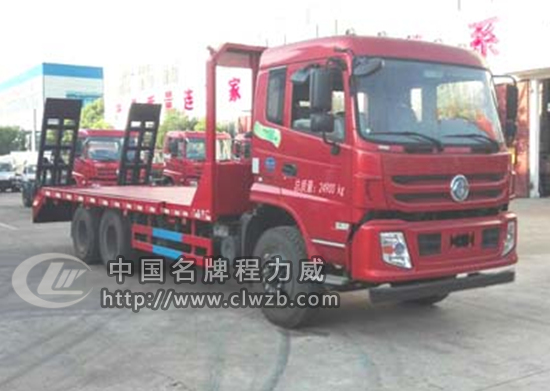 國五東風后雙橋平板運輸車